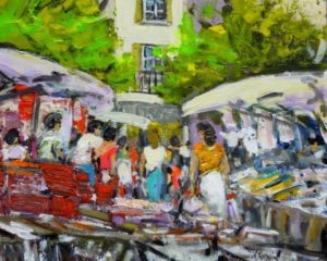 Marché ensoleillé