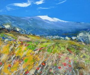 MontJE TURQUIN Ventoux Flassan vignes et coquelicot 10F